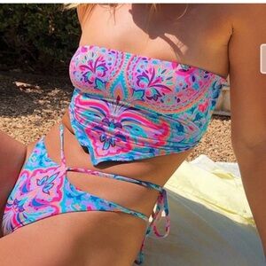 NWT Frankie's Bikinis Multicolor Paisley Bikini